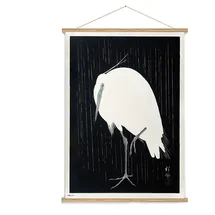 Grupo Erik Kokonote Grupo Erik Egret in the Rain Rollbild/Kakemono/Wallscroll 70x50 cm
