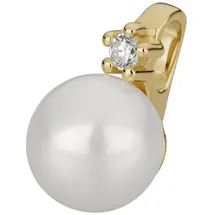 Orolino Kettenanhänger 585 Gold mit Brillant 0,03ct. + Perle 6,5-7mm gelb