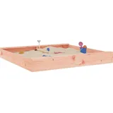 vidaXL Sandkasten mit Sitzen Quadratisch Holz braun