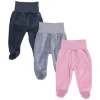 TupTam Mädchen Nicki Baby-Hose mit Fuß 3er Pack, Farbe: