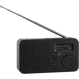 Imperial DABMAN 17 – Tragbares DAB+ & UKW-Radio (portables Digitalradio, Musikwiedergabe via Bluetooth und USB, austauschbarer Akku) – Schwarz