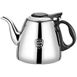 MAGT Teekanne Edelstahl, Induktion Teekessel Hitzebeständiger Griff Edelstahl Kaffeekanne 1,2 Liter Induktionsherd Wasserkessel mit Deckel (1.2L)