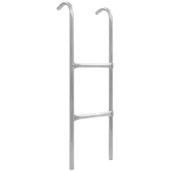 2-stufige Trampolinleiter Stahl Silbern 102,6 cm