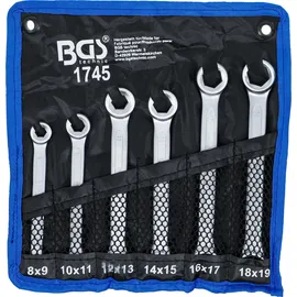 BGS Offener Doppel-Ringschlüssel-Satz SW 8 x 9 - 18 x 19 mm 6-tlg.