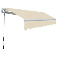 vidaXL Gelenkarmmarkise 300 cm cremeweiß