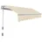 vidaXL Gelenkarmmarkise 300 cm cremeweiß