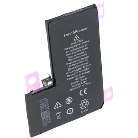 AccuCell Akku passend für Apple iPhone 15 Pro Max, Li-Polymer, 3,86V, 4422mAh, 17,1Wh, ohne Werkzeug