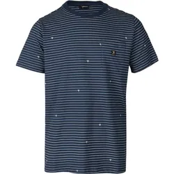 BRUNOTTI Herren Shirt Axle-Stripe Men T-shirt, Jeans Blue, M