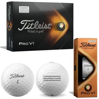 Titleist Pro V1 2021 3er Packung weiss AIM