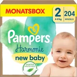 Pampers Pampers® Windeln HarmonieTM Größe Gr.2 (4-8 kg) für Neugeborene (0-3 Monate), 204 St.