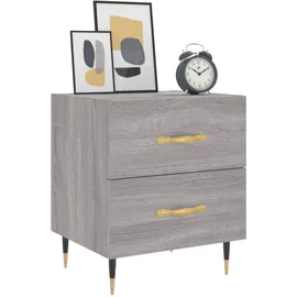 vidaXL Nachttische 2 Stk. Grau Sonoma 40x35x47,5 cm Holzwerkstoff