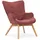 s-style möbel Lounge-Sessel Lenari Cord 71 x 96 x 86 cm Rot/Braun