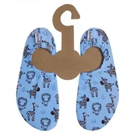 Slipstop Kinder Hausschuhe Badeschuhe AFRICA Tiere blue, Größe:18/20 EU