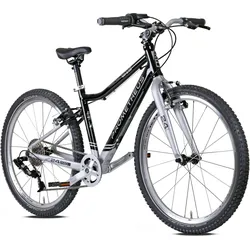 Kinderfahrrad 24 Zoll ab 7 Jahre Superleicht 8 Gang SRAM Fahrrad Schwarz Silber SCHWARZ|silber 24