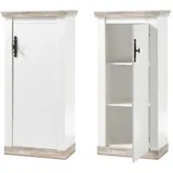 Lomadox Ferna-61 71 x 146 x 37 cm Weiß / Braun