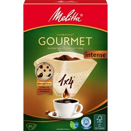 Melitta 1x4 Gourmet Intense Kaffeefilter naturbraun 80 St.