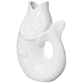 Giftcompany Dekovase Monsieur Carafon Vase / Karaffe Fisch L weiss 2,7l (Vasen) bunt|weiß