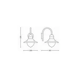 Philips 01652/30 / PN Außenwandleuchte Rainrop 1x60w | E27 | IP44 - schwarz