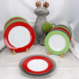 Mambocat Variant Trio Tafelservice 12-tlg. rot/grau/grün