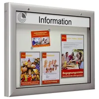 Schaar Design Schaukasten ""S-Serie"", Querformat, 1025x800x80 mm, Rückwand: Weiß