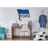 K&L Wall Art Hertha BSC Flagge Wandtattoo Fußball Logo Fanartikel Blaue Fahne Wandsticker selbstklebend entfernbar BSC10041 (40x38cm)