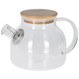 neuetischkultur Teekanne Glas, 1 L Holzdeckel