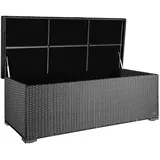 Kissenbox Auflagenbox Gartentruhe Gartenbox Truhe Box Polyrattan Rattan Grau XL