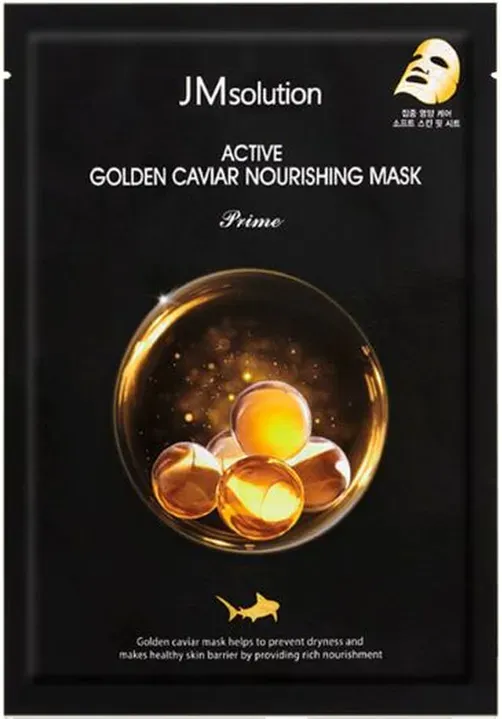 JMsolution Active Golden Caviar Nourishing Mask (1 Stück) – Anti-Aging Tuchmaske mit Kaviar & 24K Gold für straffe, intensiv befeuchtete & beruhigte Haut