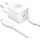 Vention 1-Port USB-C GaN Charger (20W) with USB-C to Lightning Cable (1M) EU-Plug White