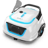 WYBOT A1/OS2010 Kabelloser Poolroboter, Poolroboter Akku 120 Min Laufzeit, Doppelsiebe, Reinigt Flache Aufstellpools Bis 100 M2, Ideal für Poolroboter für Aufstellpool,Eisblau
