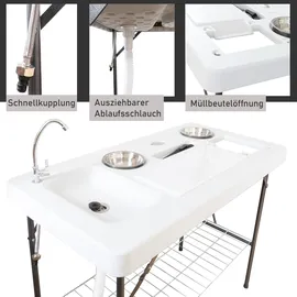 Lemodo Filetiertisch Klappbar Weiß