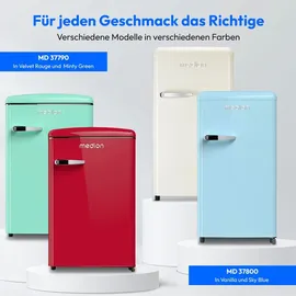 Medion MD 37790 Retro-Kühlschrank (108 l, 875 mm hoch, Rot)