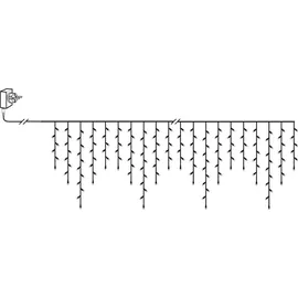 Star Trading LED-Lichterkette Icicle 5 m Schwarz