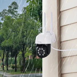 casativo-tech 2er-Set WLAN Outdoor Überwachungskamera 2K Weiß