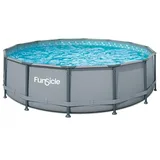 Funsicle Frame-Pool Oasis  (Ø x H: 427 x 107 cm, Grau, 13.294 l)