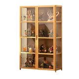 JSLJDM Vitrinenschrank Sammlervitrine Stehend Standvitrine Glasvitrine Acryl Vitrine Standvitrine Acryl Vitrine Doppeltüren Großer Kapazität Sammlervitrine Handgefertigtes Lagerregal für Waren