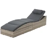 Juskys Faltbare Sonnenliege Lamia Grau Meliert