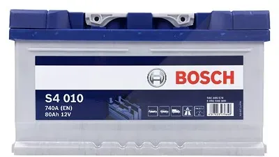 Bosch Starterbatterie S4 010 80Ah 740A 12V [Hersteller-Nr. 0092S40100] für Alfa Romeo, Alpina, Audi, BMW, Chevrolet, Chrysler, Dodge, Ford, Infiniti,