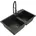 Mexen Tomas 2-Becken-Granitspüle mit Mischbatterie Aster Schwarz/Gold metallisch 6516-75-73450-07-B