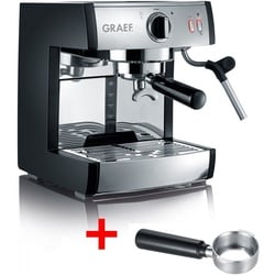 Graef Siebträgermaschine Pivalla ES 702 – Espressomaschine & Siebträger – edelstahl/schwarz schwarz|silberfarben