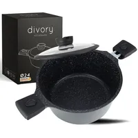 DIVORY Großer Kochtopf 24 cm rund