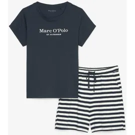Marc O'Polo Damen, Mix&Match Short Pyjama Set, Navy/White, L EU & L