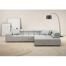 Home Affaire Eckcouch Mikrofaser 3-Sitzer Silber