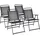 Costway Gartenstuhl 46 x 40 x 84 cm schwarz 4 St.
