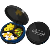 Serfeymi Tablettenbox 3 Fächer Pillendose Wasserdichte Medikamentenbox Pillenbox für Reise & täglichen Fächern für Medikamente,Vitamine, Fischöl,Nahrungsergänzungsmittel usw