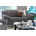 TRENDMANUFAKTUR Couch Kunstleder 2-Sitzer Grau