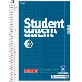 Brunnen Collegeblock Student DUO Lineatur 27 und 28 liniert und kariert DIN A4 Innen- und Außenrand, 1 Block