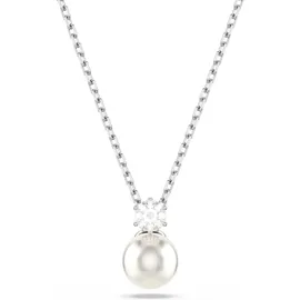 Swarovski Matrix Anhänger Kristallperle Rundschliff Weiß Kristall Silber