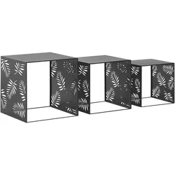 Couchtisch 3er Set WALDO Metall Schwarz
