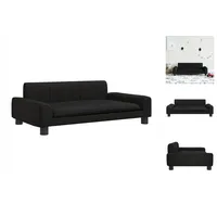 vidaXL Kindersofa Schwarz 90x53x30 cm Kunstleder